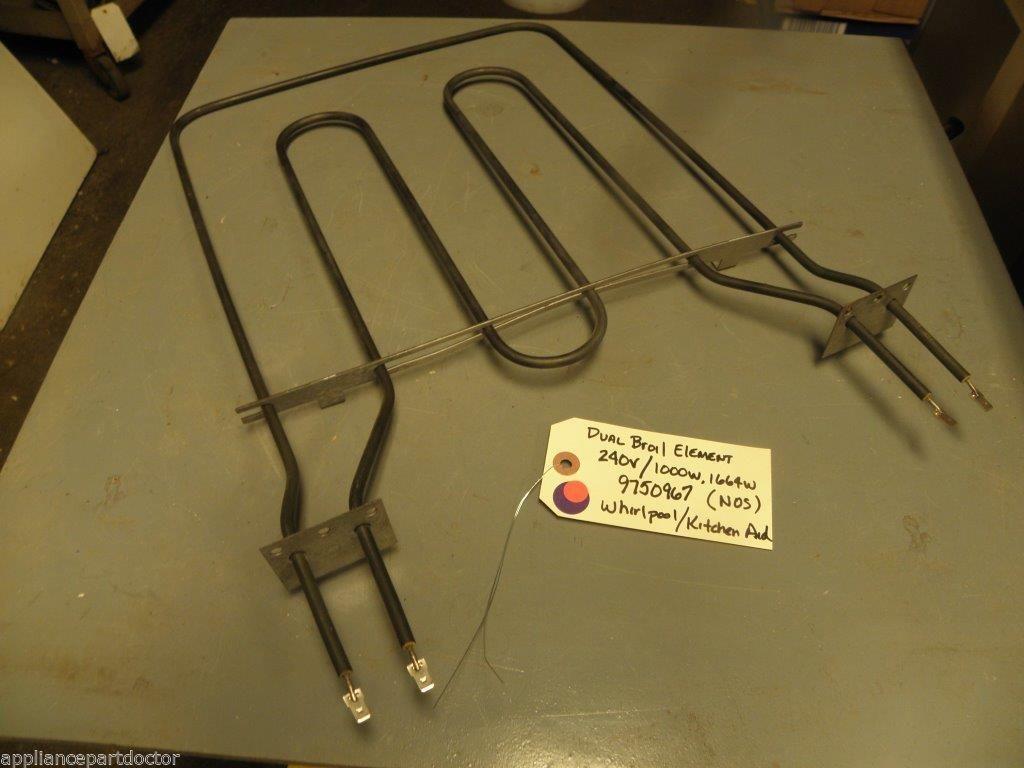 NOS Whirlpool Chromalox STOVE Dual Broil Element 240v/1000w 1664w NOS Whirlpool Chromalox STOVE Dual Broil Element 240v/1000w 1664w